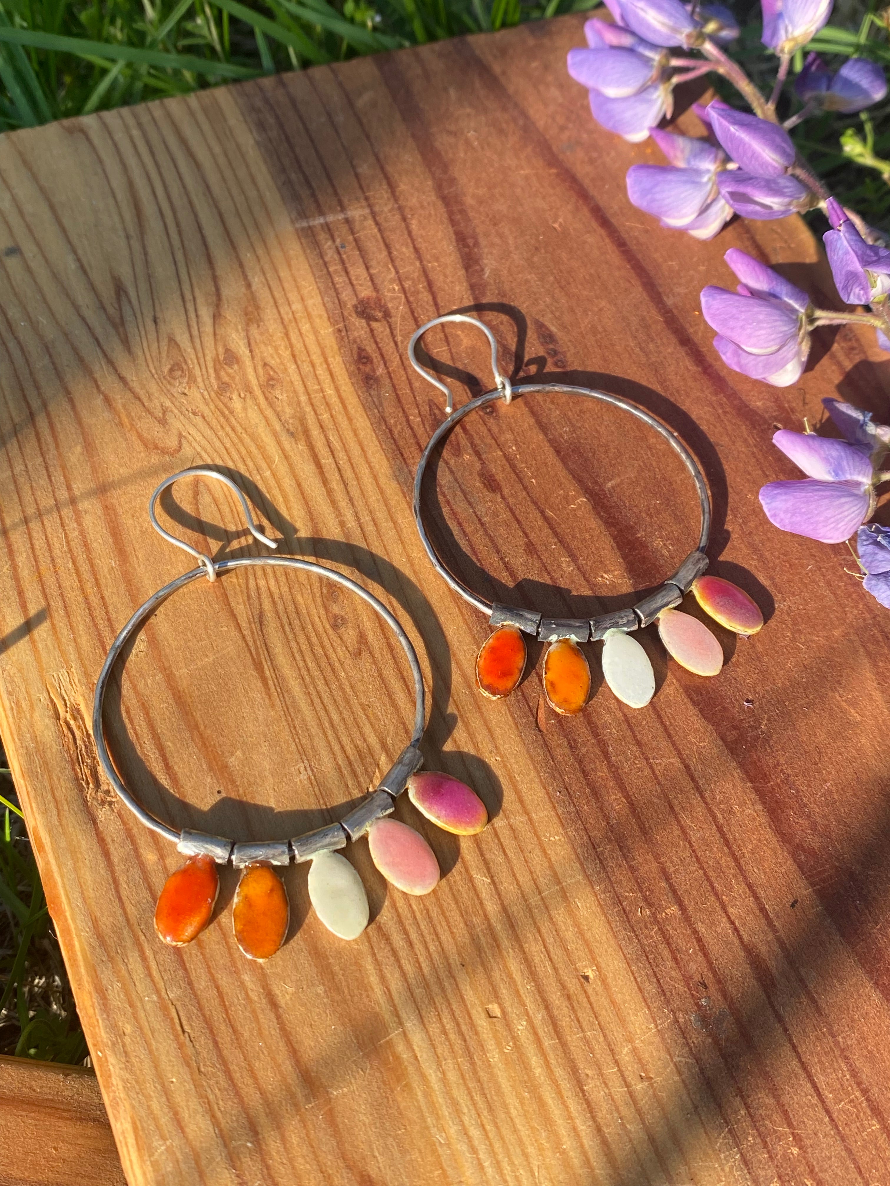Pride Flag Hoop Earrings