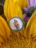 Load image into Gallery viewer, Red Paintbrush Enamel Ring ⧫ Size 8
