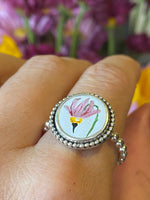 Load image into Gallery viewer, Mountain Shooting Star Enamel Ring  ⧫ Size 10
