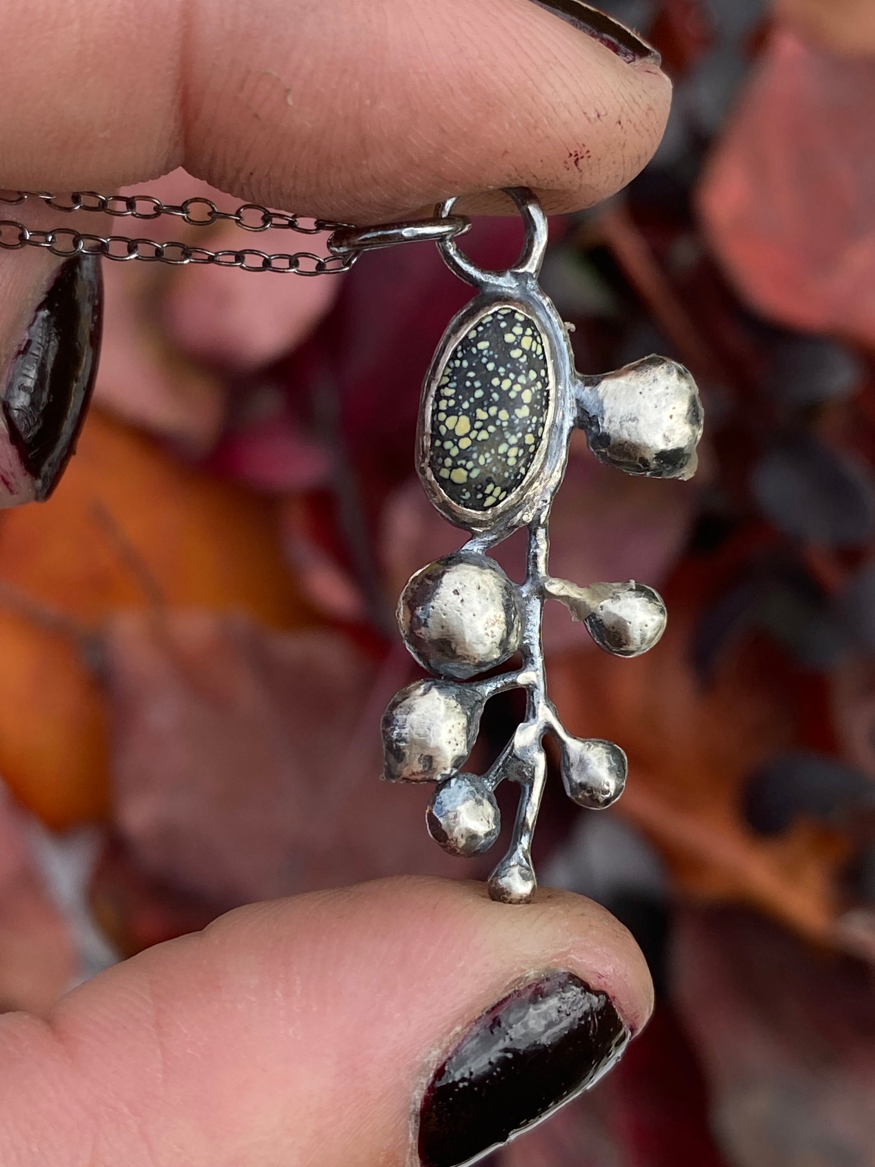 Turquoise String-of-Pearls Pendant