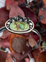 Load image into Gallery viewer, Turquoise Echeveria Moon Cuff
