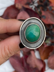 Turquoise Shadowbox Ring: Size 7