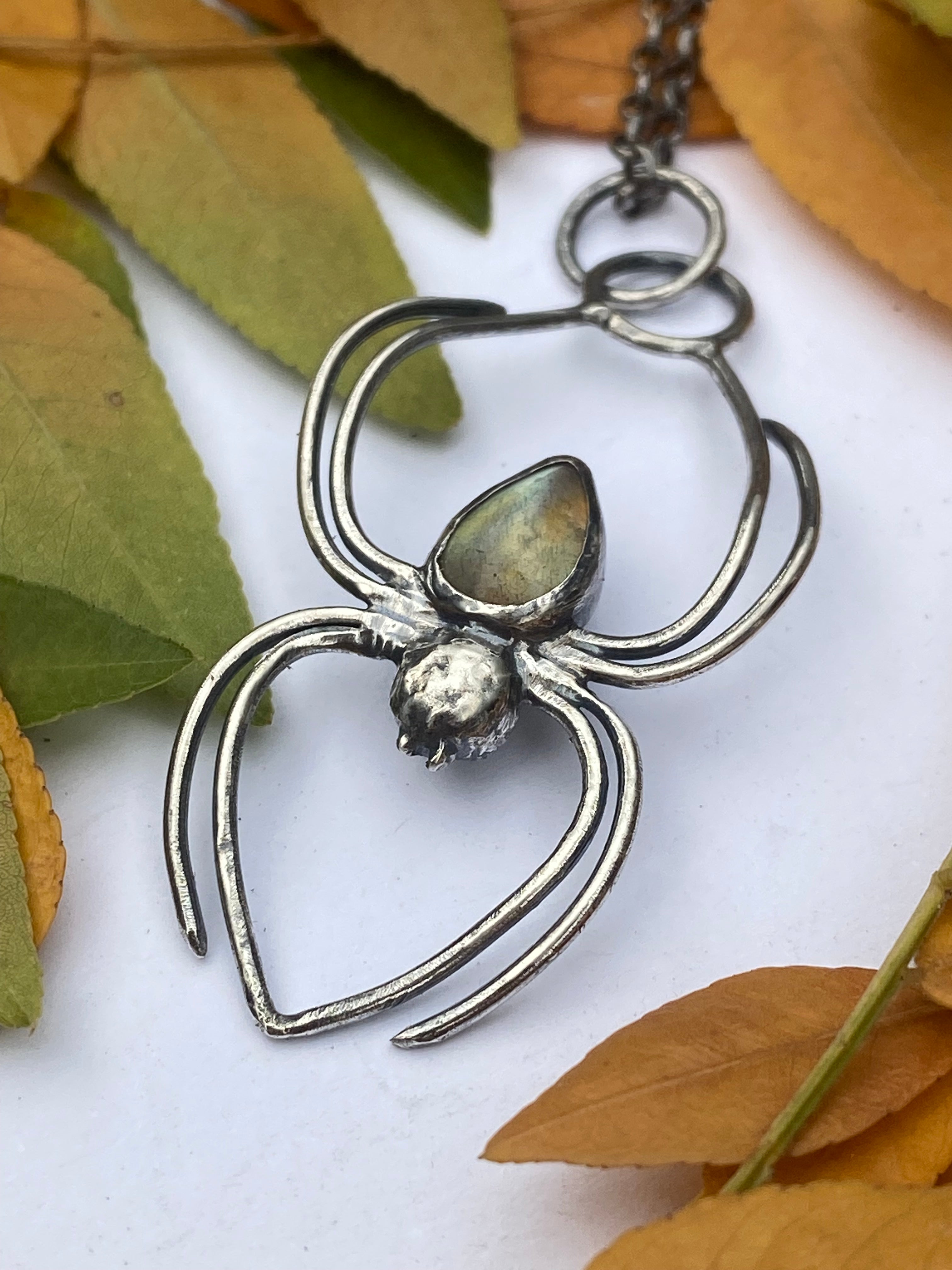 Labradorite Spider Pendant 1