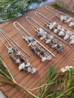 Load image into Gallery viewer, Moonstone Cairn Threader Earrings
