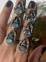 Load image into Gallery viewer, Moonstone Snowdrop Rings
