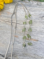 Load image into Gallery viewer, Peridot Cairn Threader Earrings
