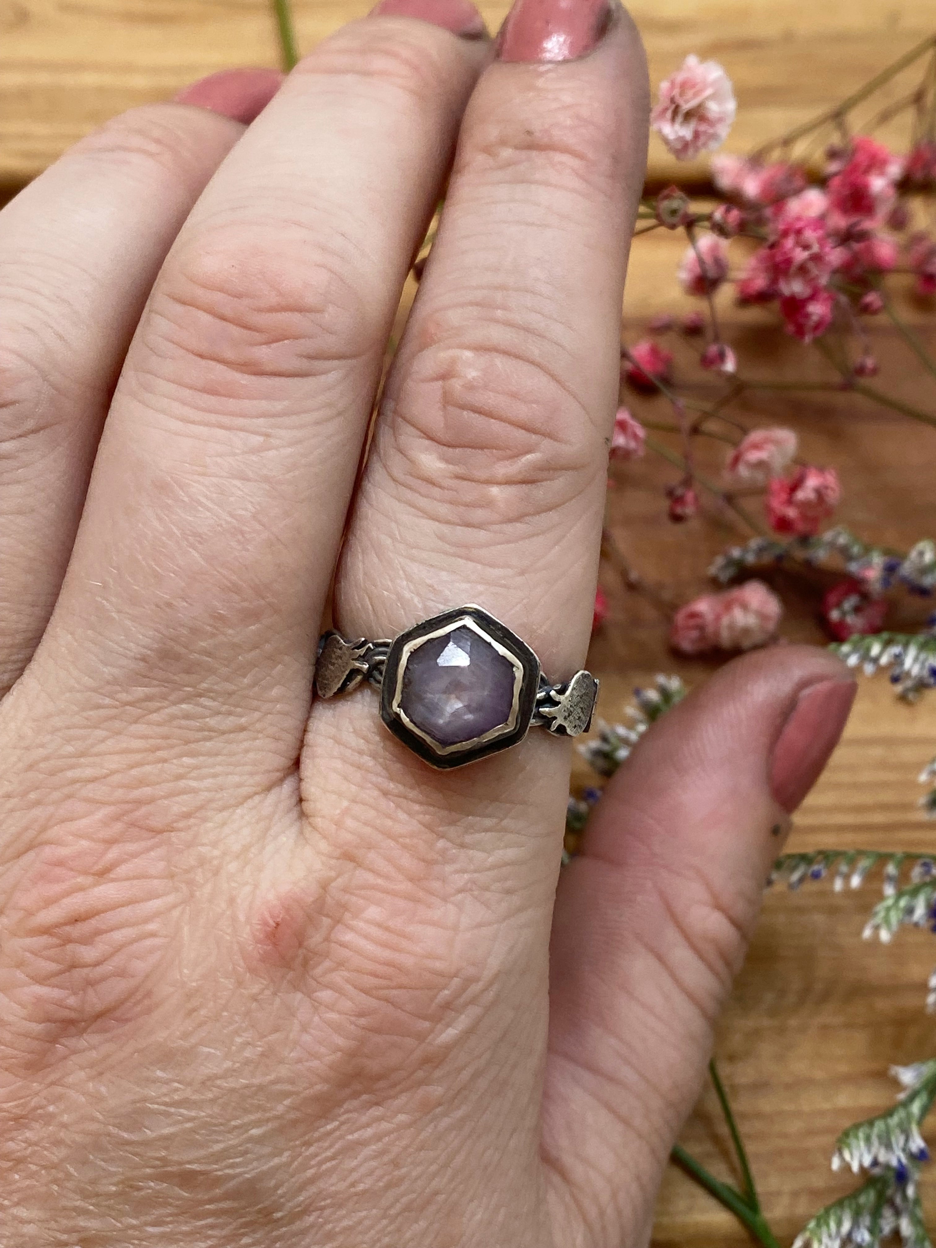 Silky Ruby Pomegranate Rings