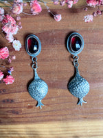 Load image into Gallery viewer, Garnet Pomegranate Earrings
