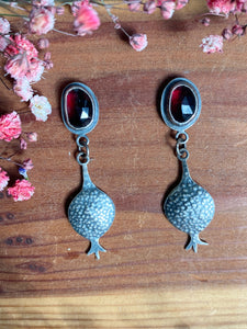 Garnet Pomegranate Earrings