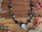 Load image into Gallery viewer, Moonstone Pomegranate Necklace
