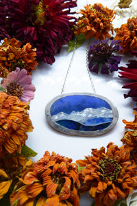 Mountainscape Cloisonne Enamel Pendant