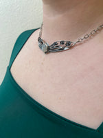 Load image into Gallery viewer, White Moonstone Daffodil Collar Necklace
